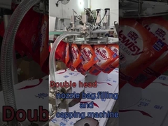 Máy làm đầy và nắp túi vòi hai đầu với túi treo một người